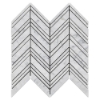 Picture of Elon Tile & Stone - Chevron Mosaics Bianco Carrara Honed