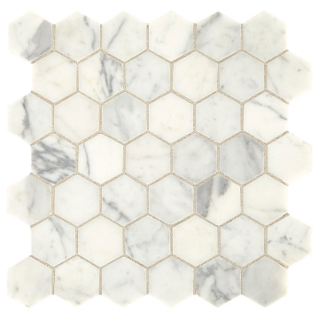 Picture of Daltile - Marble 2 Hex Mosaics Honed Statuario