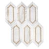 Picture of Elon Tile & Stone - Aluminum Picket Bianco Oro Gold Honed