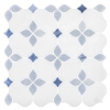 Picture of Elon Tile & Stone - Silhouette Mosaics White Thassos Blue Celeste Azul Macauba Polished