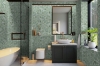 Picture of Elon Tile & Stone - Hexagon Mosaics 5 Emerald Green Honed