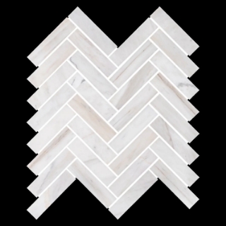 Picture of Elon Tile & Stone - Herringbone Mosaics 1 x 4 Vena D'Oro