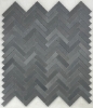 Picture of Elon Tile & Stone - Herringbone Mosaics 1 x 4 Grey Basalt Honed