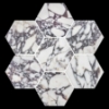 Picture of Elon Tile & Stone - Hexagon Mosaics 5 Bianco Violetta Honed