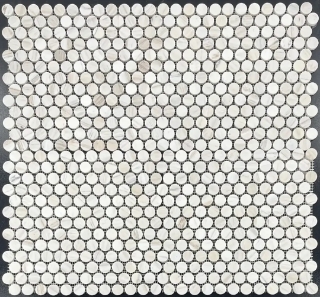 Picture of Elon Tile & Stone - 1 Rounds Mosaics Vena D'Oro Honed