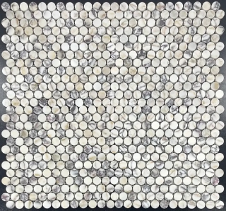 Picture of Elon Tile & Stone - 1 Rounds Mosaics Bianco Violetta Honed