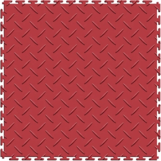 Picture of Perfection Floor Tile - Diamond Plate Red