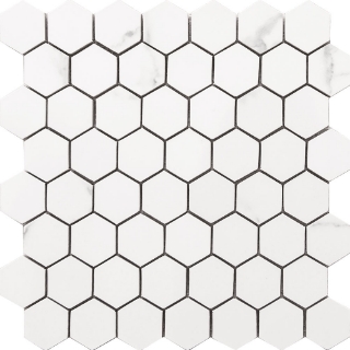 Picture of Happy Floors - Statuario Small Hexagon Mosaic Statuario Natural