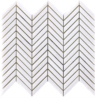 Picture of Happy Floors - Stone and Marble Chevron Thassos