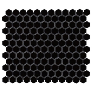 Picture of SOHO Studio Corp - Simple Mosaic Solid Hexagon Black / Polished