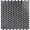 Picture of SOHO Studio Corp - Simple Mosaic Solid Penny Rounds Black / Polished