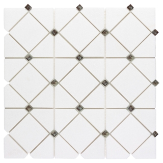 Picture of Anthology Tile - Dazzle Limelight Mosaic Limelight Silver