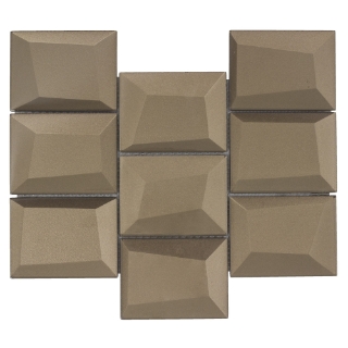 Picture of Anthology Tile - Monet Magic Blocks Mosaic Champagne Blocks