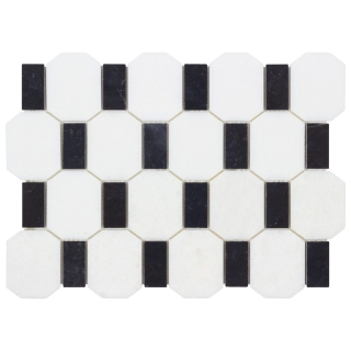 Picture of Anthology Tile - The Finish Line Kaya Mosaic Kaya Sable Black