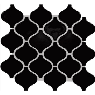 Picture of Daltile - Color Wheel Retro Arabesque Black Glossy
