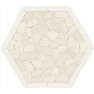 Picture of Daltile - Pebble Oasis Framed Hexagon Icicle