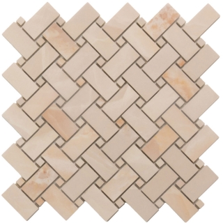 Picture of MiR Mosaic - Imperial Basketweave Mosaic Onyx Pink