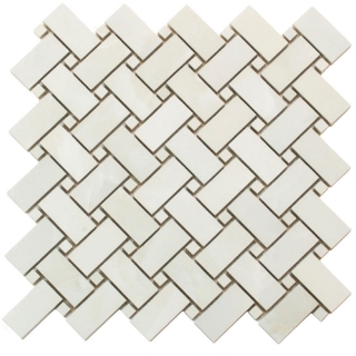 Picture of MiR Mosaic - Imperial Basketweave Mosaic Onyx White