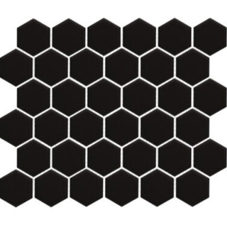 Picture of Happy Floors - Artisan Hexagon Mosaic Black Satin