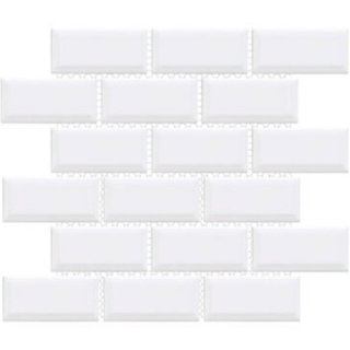 Picture of Happy Floors - Artisan Brick Flat and Beveled Mosaic White Beveled