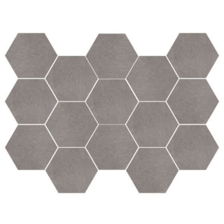 Picture of Happy Floors - Newton Hexagon Mosaic Silver Semi-Polished
