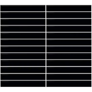 Picture of Daltile - Color Wheel Mosaic Straight Joint 1 x 6 Black