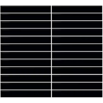 Picture of Daltile - Color Wheel Mosaic Straight Joint 1 x 6 Matte Black