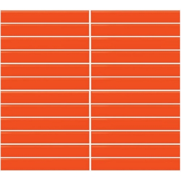 Picture of Daltile - Color Wheel Mosaic Straight Joint 1 x 6 Orange Burst