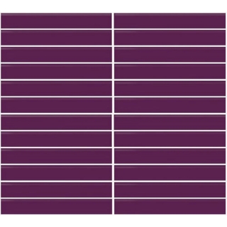 Picture of Daltile - Color Wheel Mosaic Straight Joint 1 x 6 Plum Crazy