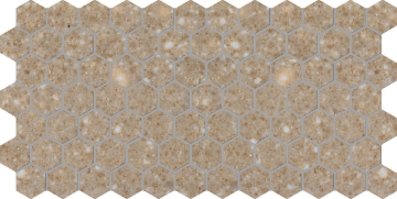 Picture of Daltile - Keystones 2 x 2 Hexagon Mottled Medium Brown