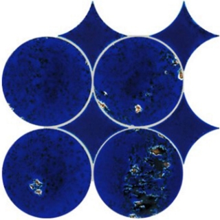 Picture of Daltile - Fyre Circle Set Midnight Blue