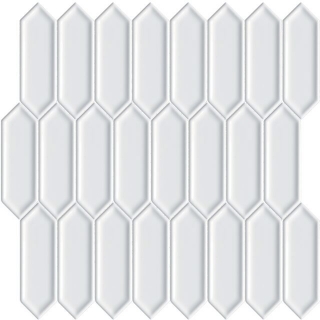 Picture of Happy Floors - Artisan Ceramic Picket Mosaic White