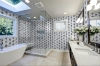 Picture of Elon Tile & Stone - Trillium Mosaics White Thassos with Pearl White & Bardiglio Nuvolato