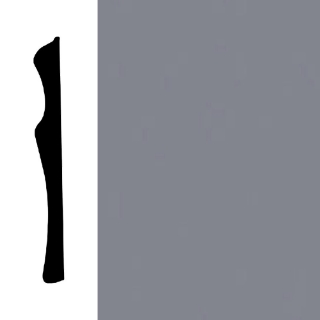 Picture of Mohawk - Sculpted Edge Wall Base 6 Silver Gray