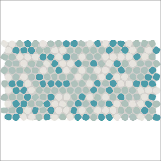 Picture of Daltile - Keystones Organic Penny Rounds Deep Sea Blend
