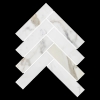 Picture of Elon Tile & Stone - Herringbone Mosaics 2 x 8 Calacatta Gold