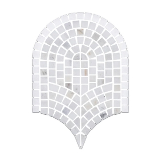 Picture of Elon Tile & Stone - Curvosa Mosaics Bianco Oro White Thassos Honed