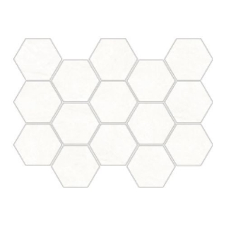 Picture of Happy Floors - Naica Hexagon Mosaic Bianco