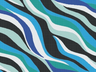 Picture of Bisazza Mosaico - Decori 20 - Onde Onde 20 Blu