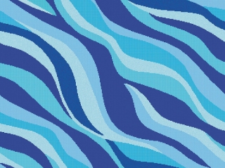 Picture of Bisazza Mosaico - Decori 20 - Onde Onde 20 Celeste