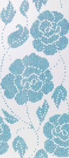 Picture of Bisazza Mosaico - Decori 20 - Winter Flowers Blue