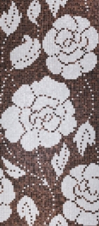 Picture of Bisazza Mosaico - Decori 20 - Winter Flowers Oro Nero