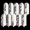 Picture of Elon Tile & Stone - Wave Mosaics Dolomite Rosso Levanto Bianco Violetta Honed