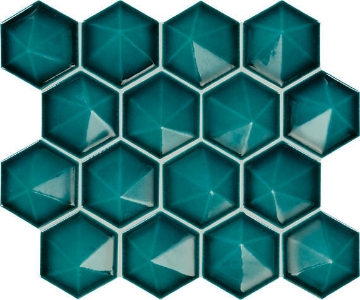 Picture of Daltile - Artefino Jewel Pyramid Hexagon Aquamarine