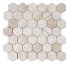 Picture of Elysium - 2 x 2 Hexagon Mosaic Calacatta Gold Honed