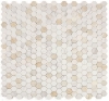 Picture of Elysium - 2 x 2 Hexagon Mosaic Calacatta Gold Honed