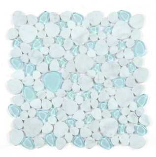 Picture of Elysium - Peach Mosaic Carrara Blue