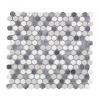 Picture of Elysium - Hulu Penny Round Mosaic Mixed Grey Glossy
