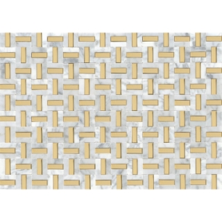 Picture of Emser Tile - Link White Gold Pattern