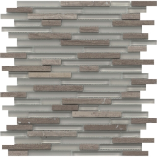 Picture of Emser Tile - Lucente Glass and Stone Linear Mosaic Blend Certosa